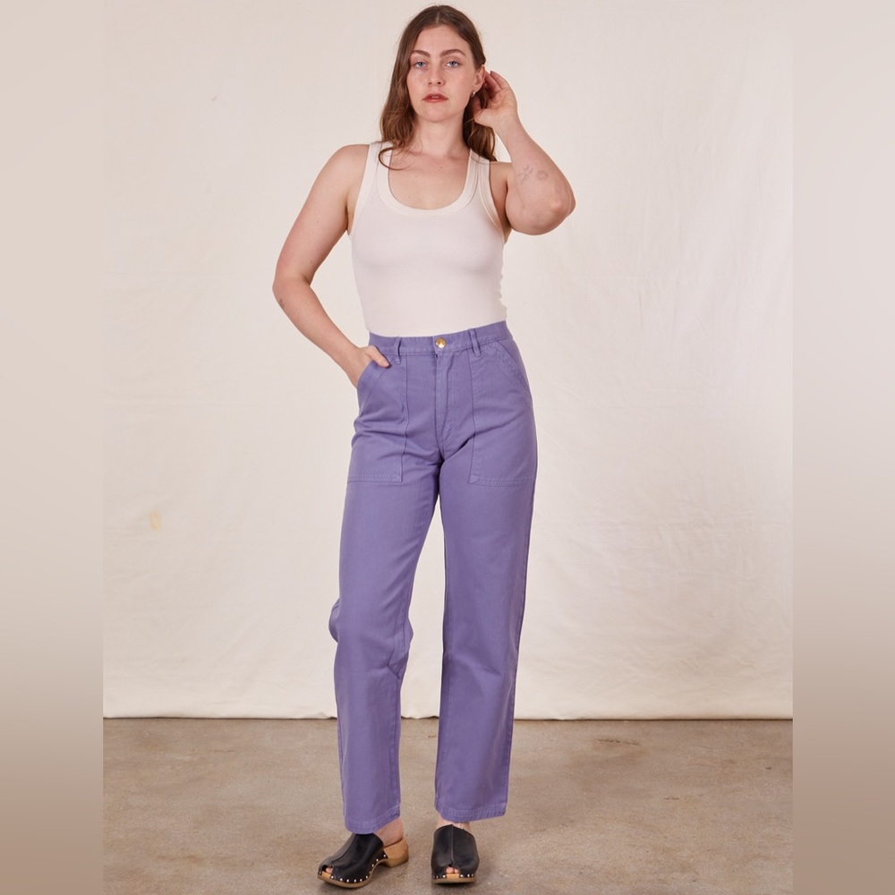 Big Bud Press Work Pants in Faded Grape Small Petite